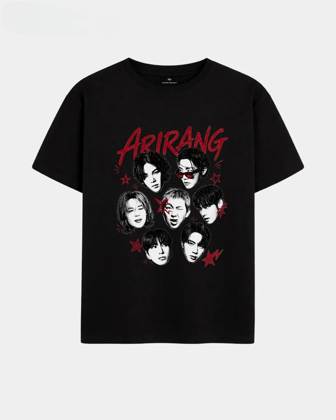 2026 BTS Arirang Tour T-shirt Kpop Group Portrait Graphic Unisex Short Sleeve Cotton Tee Men Women Streetwear Tops