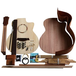Acoustic Guitar making kit  spruce solid Top ,khaya solid wood side back rose fingerboar Bridge