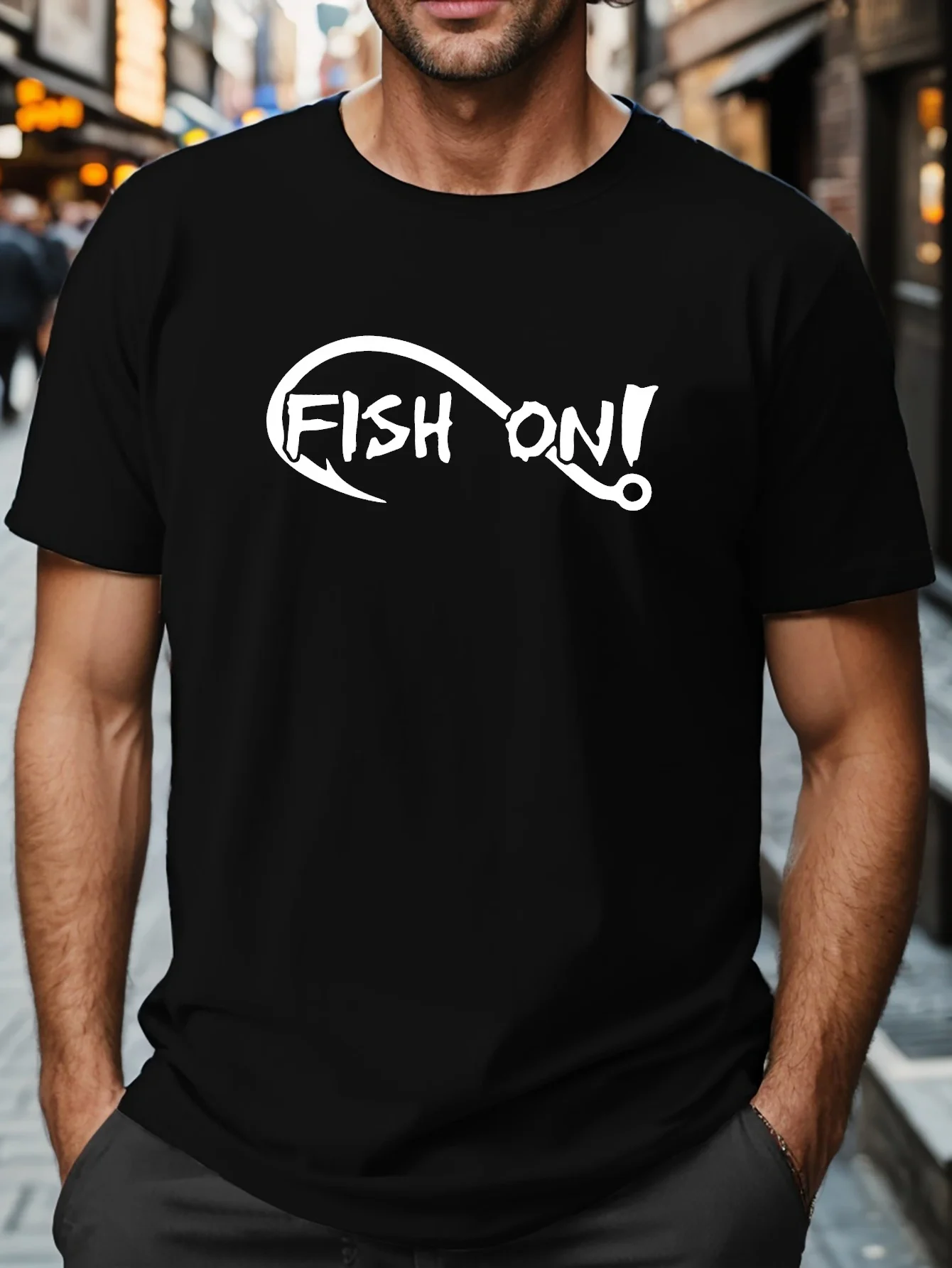 Men's Large Size T-shirt for Casual Sports  Summer Cool and Breathable T-shirt  New Trend T-shirt from Europe and America