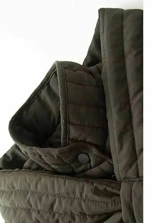 HH Female Fashion Casual Winter Solid Color Long Sleeves Stand Collar Removable Scarf Decoration Cotton Jacket Commuting Warm