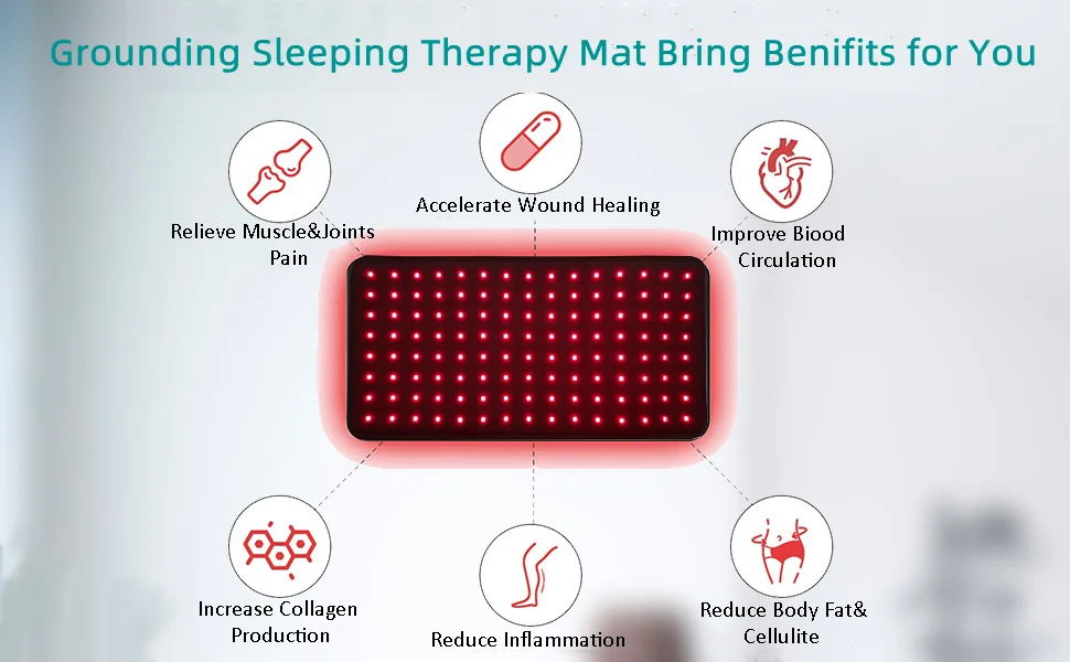 MAXSHARER Grounding Leather Mattress Grounding Sleep Mat Conductive Leather Earthing Mattress Pad for Better Sleep Reduce Stress