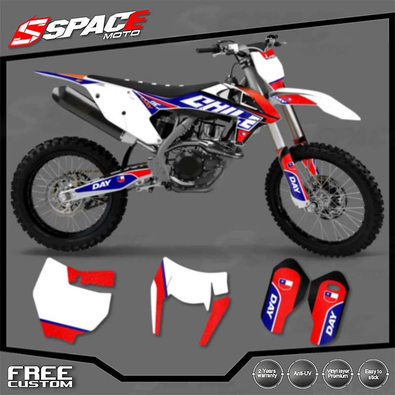 

SPACE индивидуальная мотоциклетная графическая фоновая наклейка для KTM EXC 125 250 300 350 450 2016-2018 SXF 2017-2019, комплект наклеек