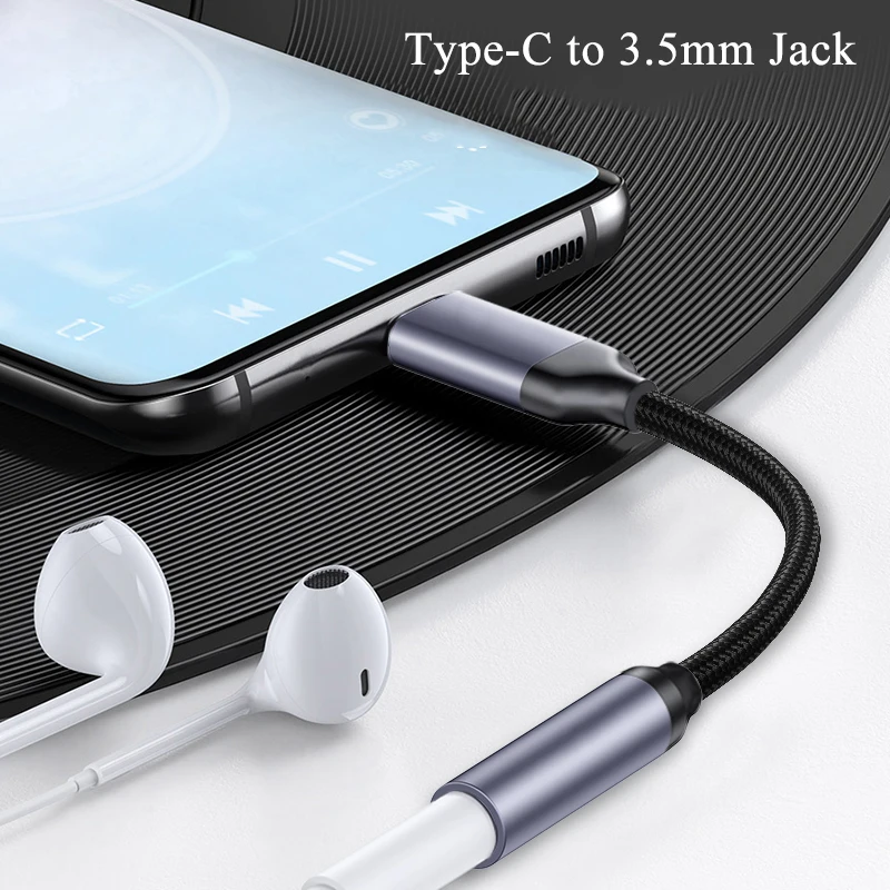 Type C To 3.5mm AUX Cable for iPad iPhone 15 Series USB C to 3 5 Jack Headphones Audio Adapter for Samsung Xiaomi Huawei Honor