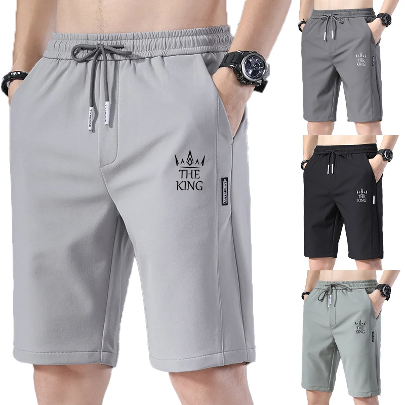 Short de plage taille élastique pour homme, short de sport, short de jogging, short capris, été 2024