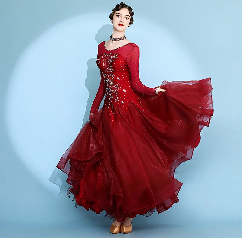 Ballroom Competition Dance Dress Women Professional Waltz Dancing Wear Adult Advanced Standard Ballroom Dance Dresses