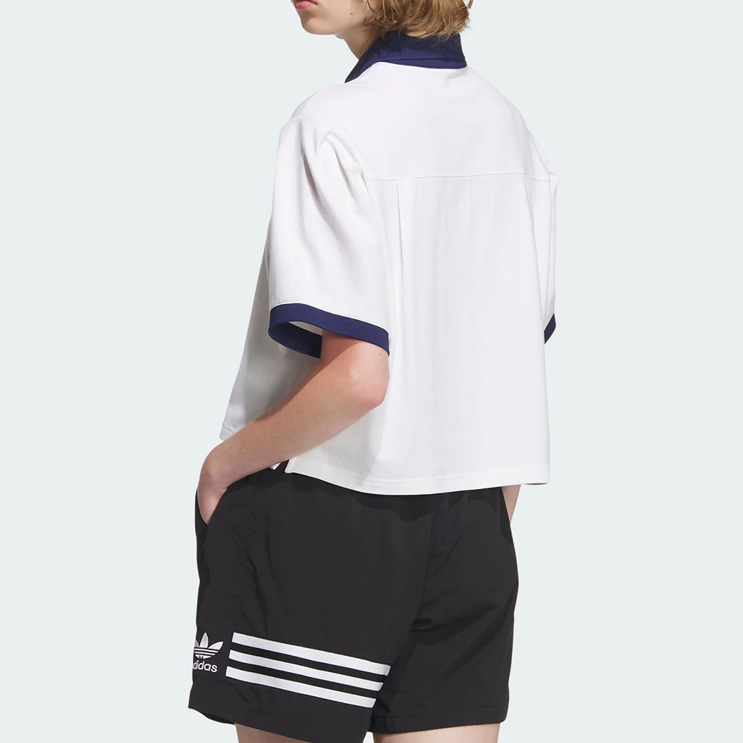 Adidas genuine clover women's fashionable breathable sports Polo short sleeved shirt IU4768