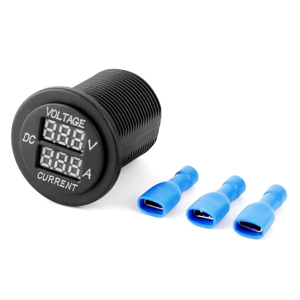 

Digital LED Voltmeter Ammeter Round Gauge Current Meter for motorcycle Car Boat Voltage Meter Voltage Detector auto parts