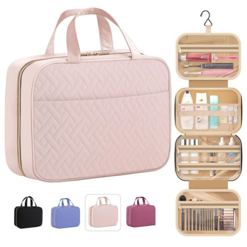 Portable Travel Toiletry Bag with Hook Hanging Toiletry Bag & Cosmetic Pouch Stylish Portable Travel Toiletry Set