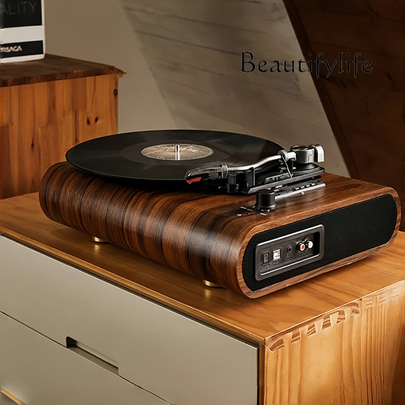 High-end vinyl record player, retro phonograph, nostalgic CD player, living room decoration designer model