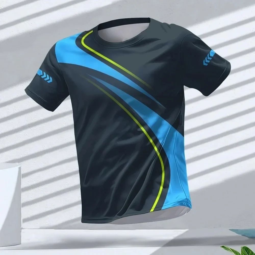 Sommer Herren T-Shirt Laufen Fitness Sport Kurzarm T-Shirt Lässiger O-Ausschnitt Übergroßes T-Shirt Tennis Badminton Herren Oberteile