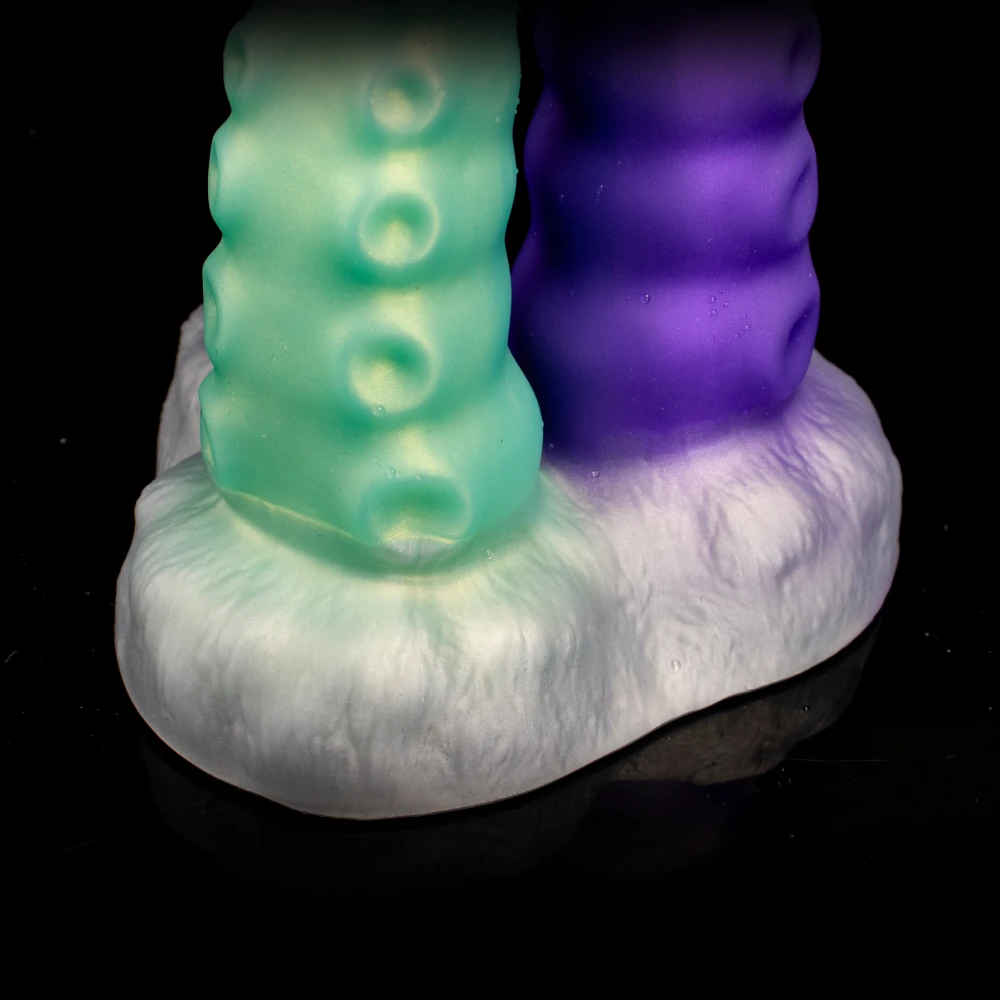 أعماق البحار استدعاء البلاتين سيليكون متعدد اللمس الشرج المكونات مع التدرج اللون الملمس تحفيز للعب الكبار الرجال #6