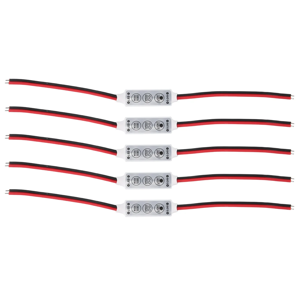 5 x 12V Wired Control Module with Strobe Flash For Car or Household LED Strip/Bulbs