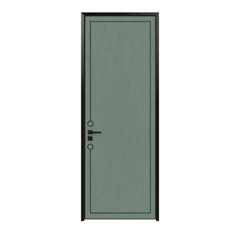 Modern simple timber core bedroom internal pre hung door with metal door frame prices