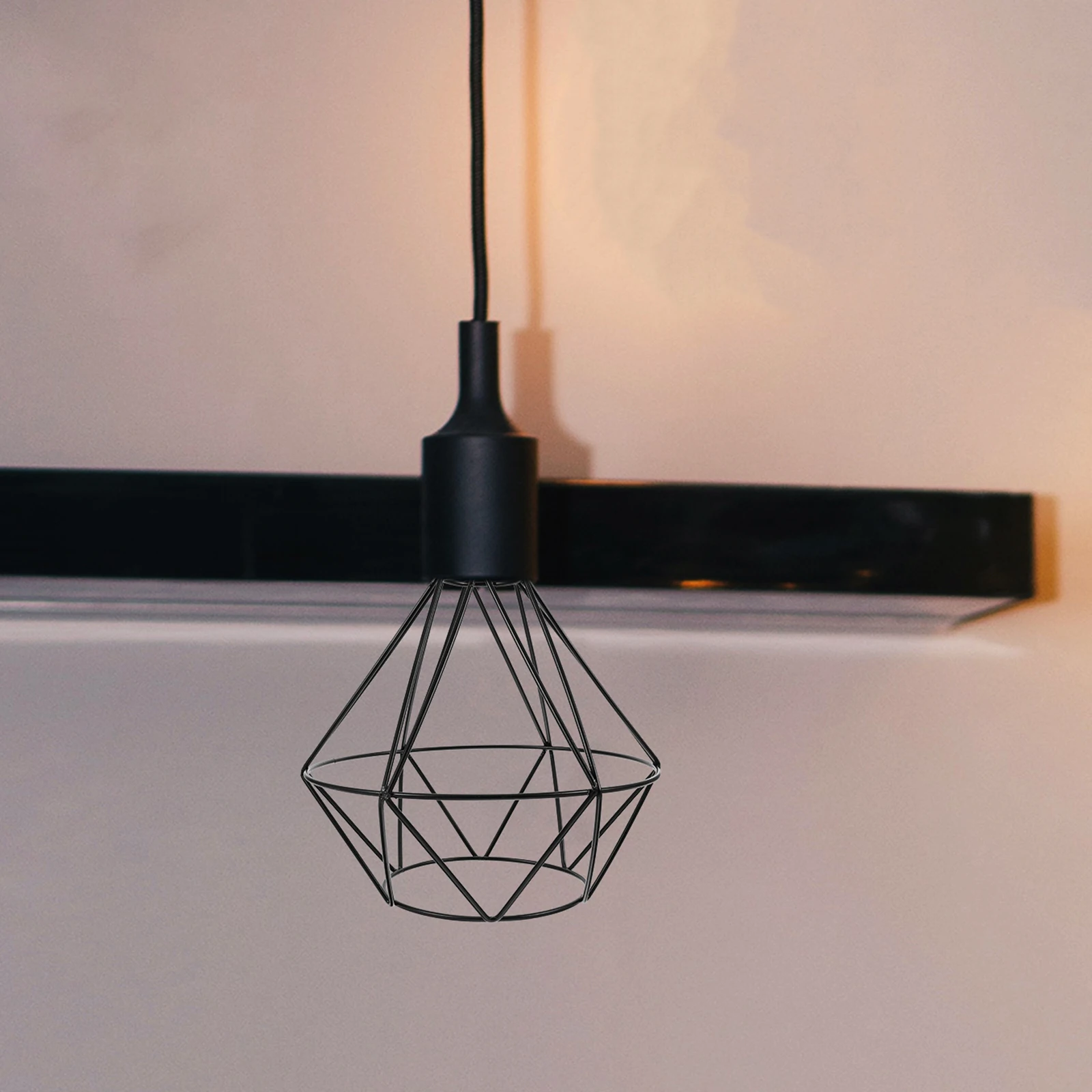 

Retro Iron Lampshade 13x18cm Drop Shape Hollow Out Metal Mesh Shade Durable Black Pendant Light Cover Lamp Shades Outdoor