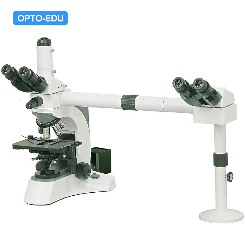 OPTO-EDU A17.1026-A microscópio de visualização múltipla de 2 cabeças/microscópio de visão dupla
