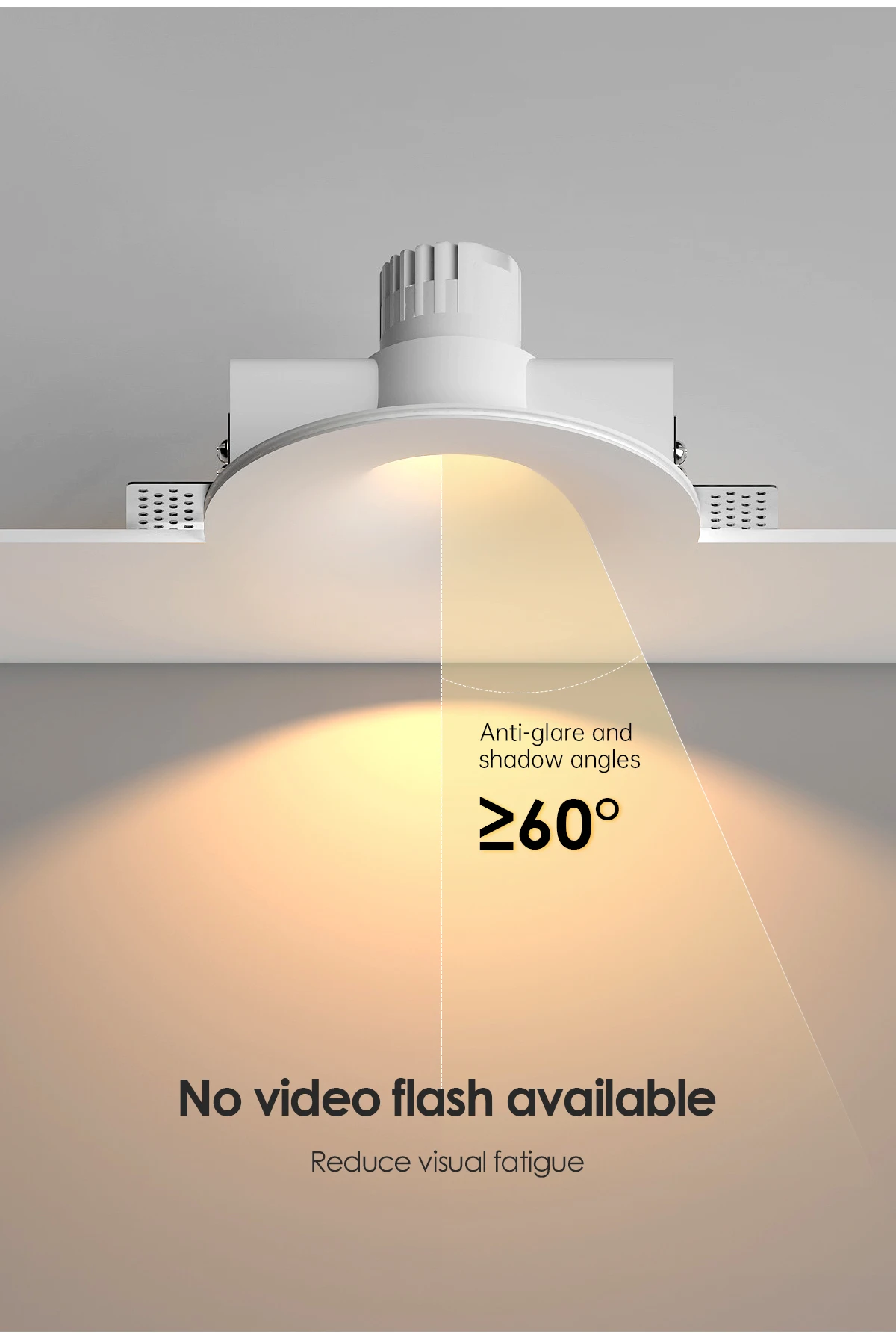 Picture 7: Recessed Round Gypsum Downlight-5W/7W/10W/15w Light Emitting Diode Anti-Glare Ceiling Light