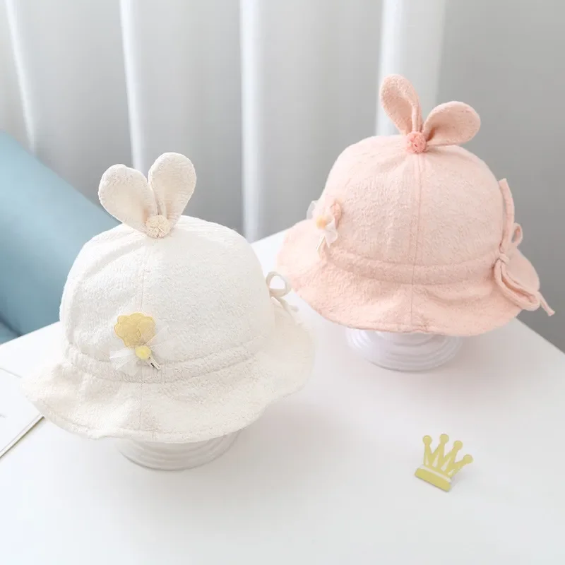 

Cute Baby Bucket Hat Summer Breathable Fisherman Hats For Toddler Girl Outdoor Sunshade Basin Cap
