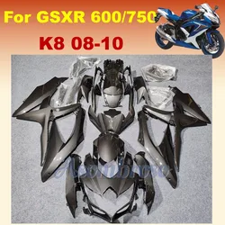 Hot Carbon Fibre ABS Full Fairings kit fit For GSXR 600 750 2008 2009 K8 GSXR600 GSXR750 08 09 10 Grey black Body Fairing set