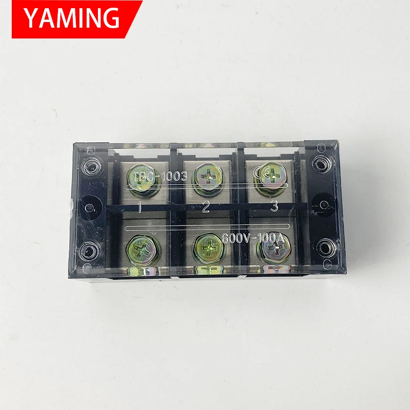 2pcs TBC-1003 100A 3P 600V 6 Screws Connector Terminal Block Board Wire Wiring Connectors Fixed Terminals Group Pin Header