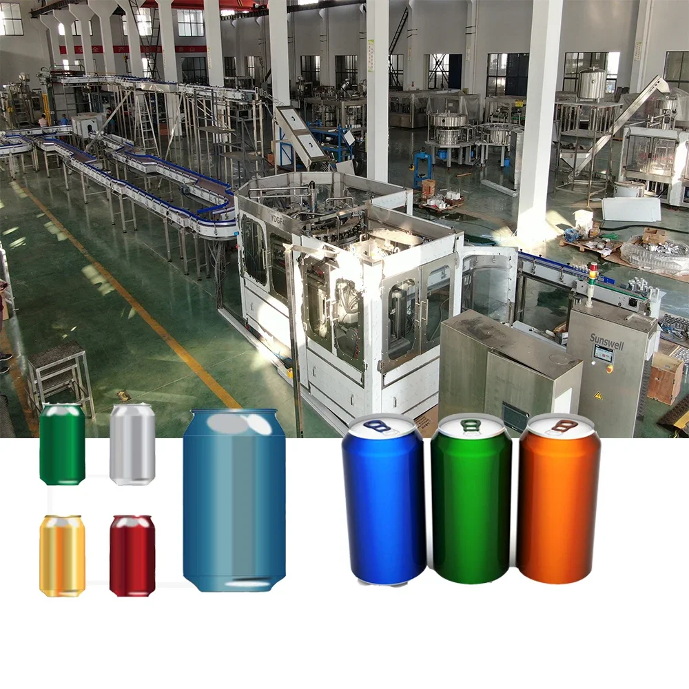 Full production line for Aluminum cane 330 ml for carbonated beverage drink