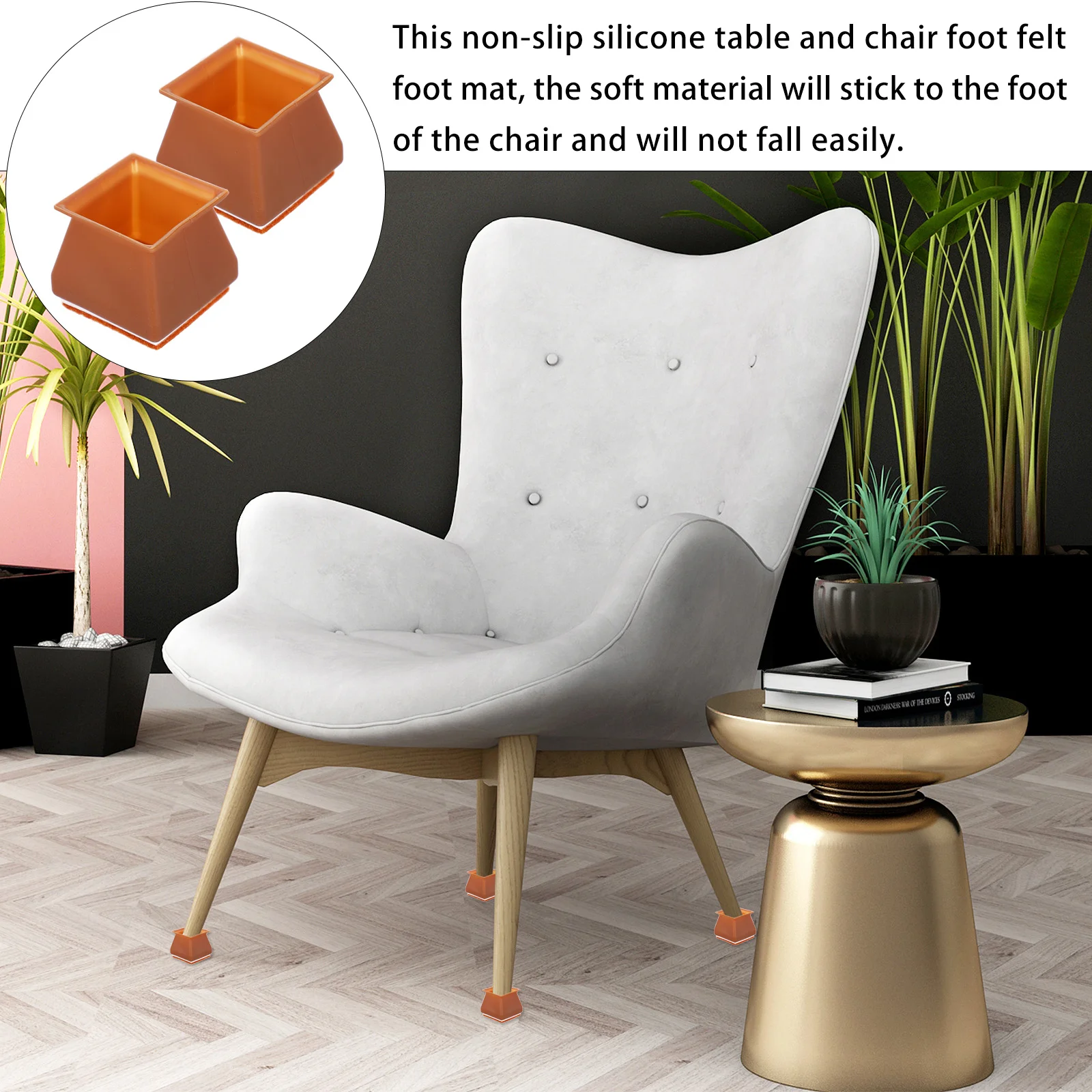 

24Pcs Non-Slip Chair Feet Caps Durable Protective Covers for Tile and Laminate Floors Table Feet Covers Table Leg Protectors
