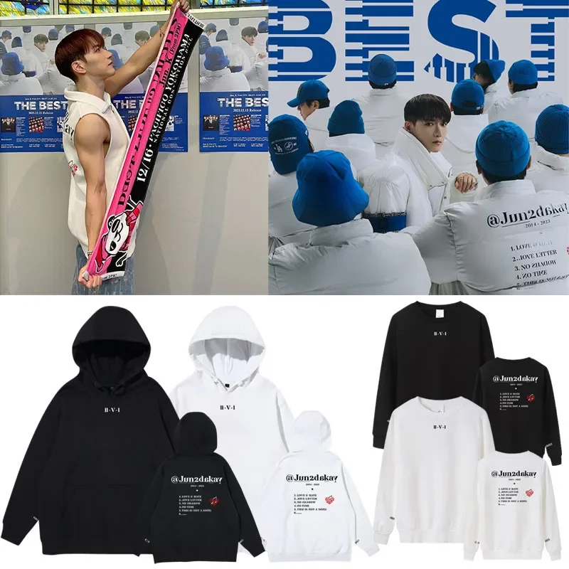 

2PM Jun.K Same Hoodies Kpop Concert Command C+You Fashion Letter Print Sweatshirt Women Men Korean Popular Autumn Loose Hoodie