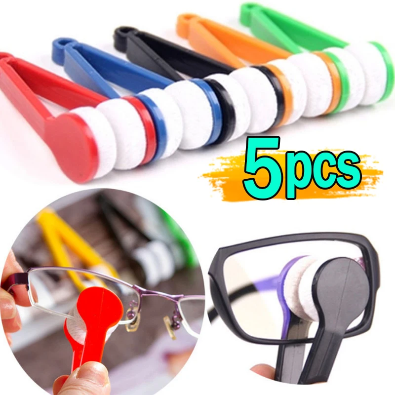 

5Pcs Cotton Portable Multifunctional Glasses Cleaning Rub Eyeglass Sunglasses Spectacles Microfiber Cleaner Brushes Wiping Tool