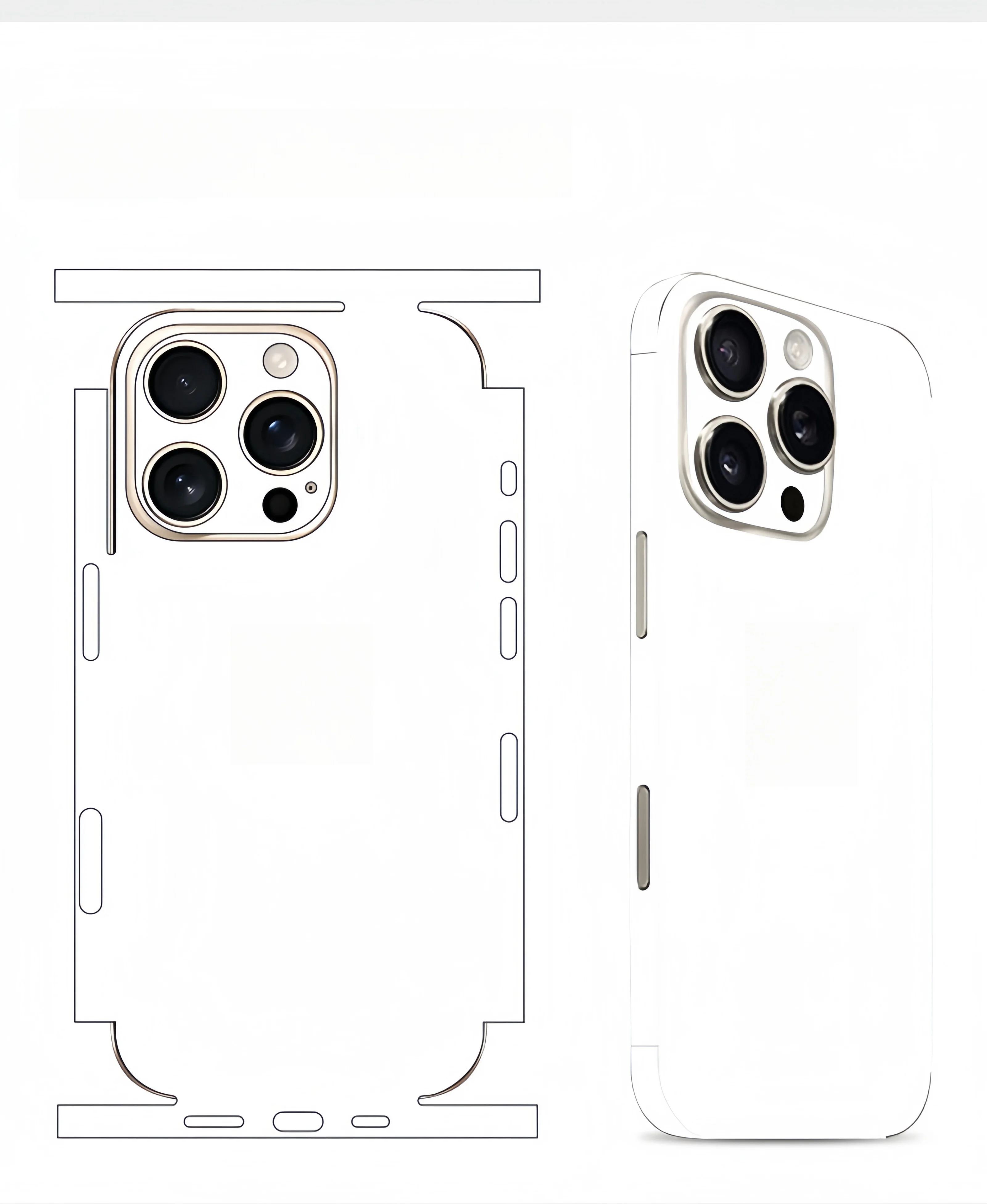 Plain Color Skin Wrap For iPhone 16 Pro Max Sticker 15 14 Plus Back Film 13 12 Mini Protective Decal Side Frame Back Protector