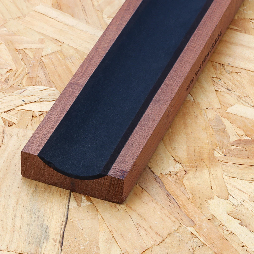Narzędzia do lutowania gitary 1 sztuka Podpórka pod szyjkę gitary basowej Długa podpórka pod szyjkę Gitara Fretwork Korkowa wyściółka Drewno Sapele Filcowy materiał Rozmiar