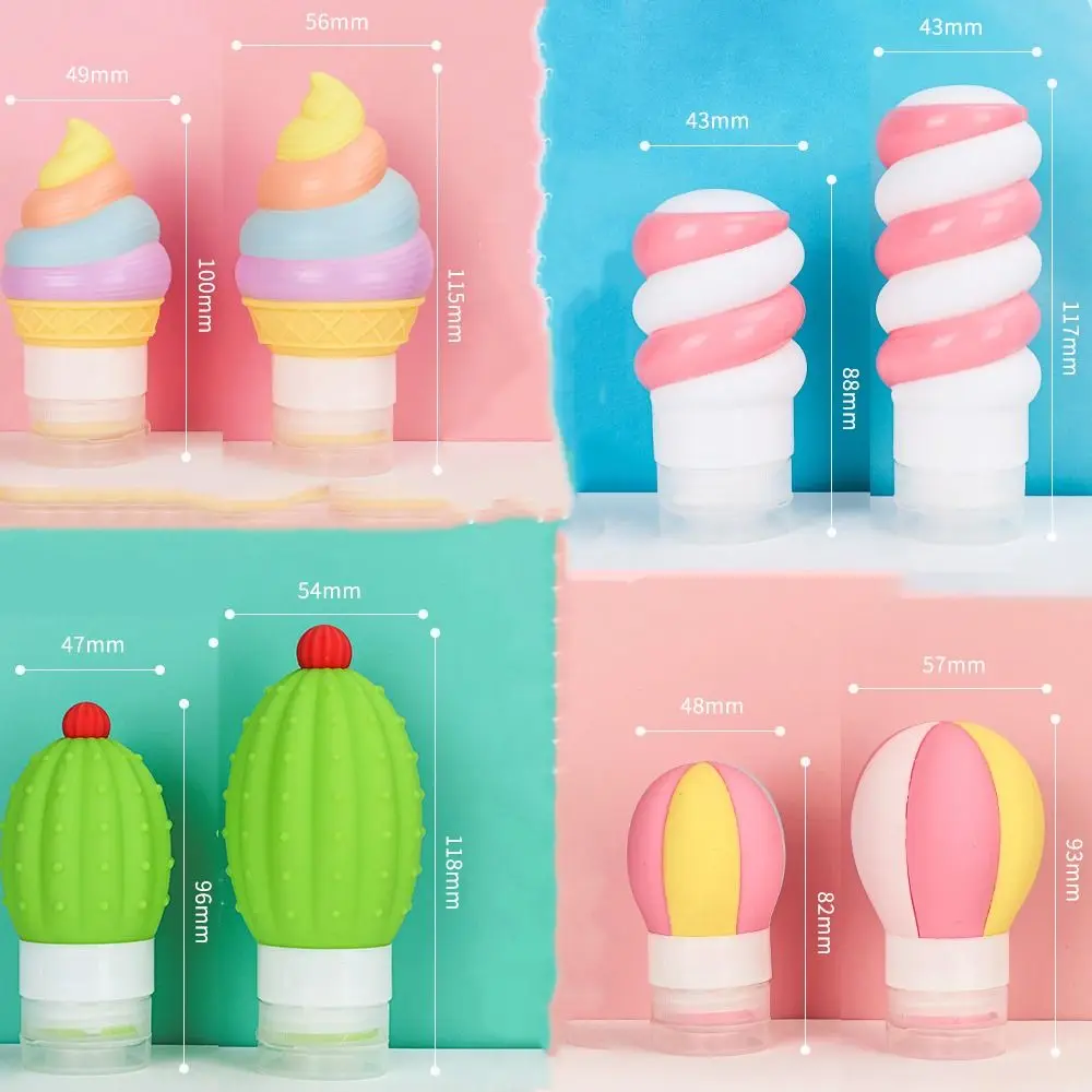 Squeezable Dispensing Bottle Portable Mini Refillable Liquid Dispenser Silicone Travel Bottle