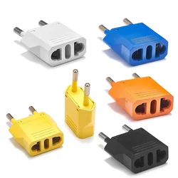 1pc CE Color European Euro EU Plug Adapter 2 Pin US Brazil Italy To Europe German Travel Power Adapter Type C Plug Outlet Socket