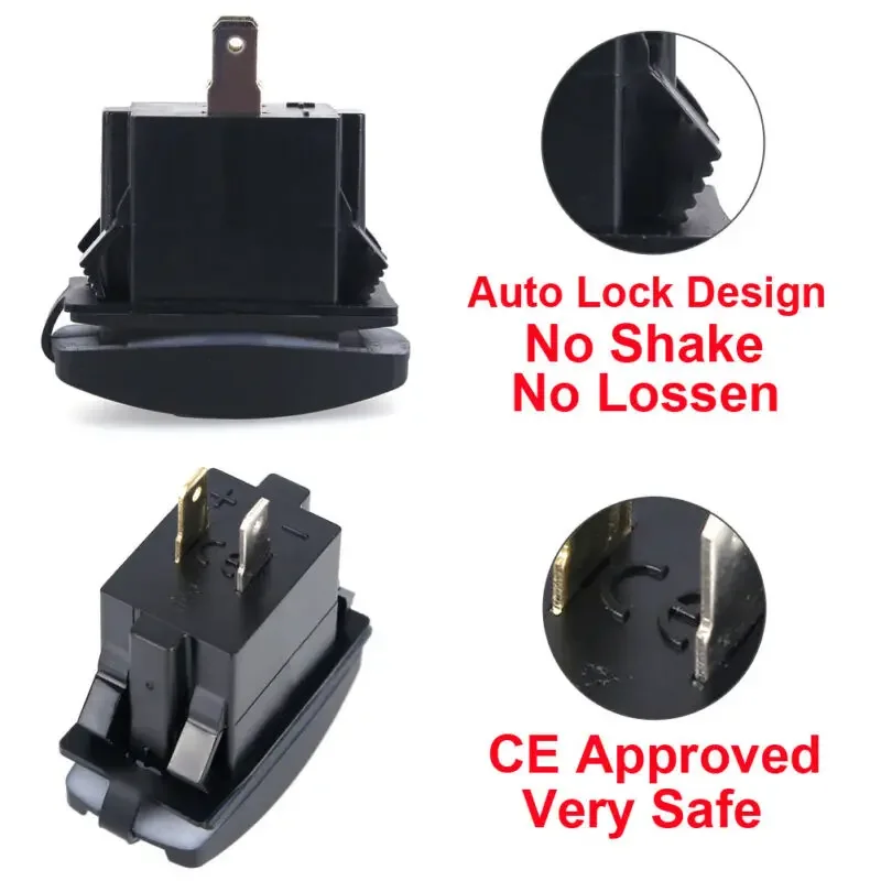 

Waterproof LED Rocker Switch Panel – Car Dual USB 3.1A Charging Port For Car Marine Boat 12V NEW