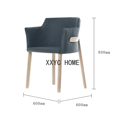 Скандинавский обеденный стул из цельного дерева, современный минималистичный японский стиль, бревенчатый стиль, ресторанная ткань, ремесло B & B, домашнее кресло с подлокотником