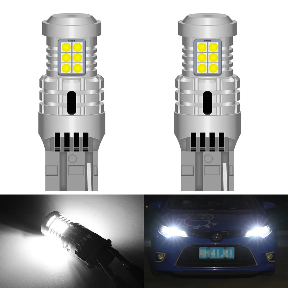 

2Pcs 7440 T20 W21W WY21W LED Lights Bulb Canbus No Hyper Flash Car Turn Signal Light Amber White Red For Acura CSX 2006~2011