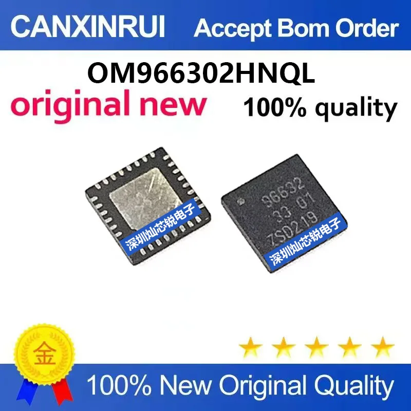 (5-100pieces)Brand new original OM966302HNQL, silk-screen 96632 QFN non-contact POS reader chip