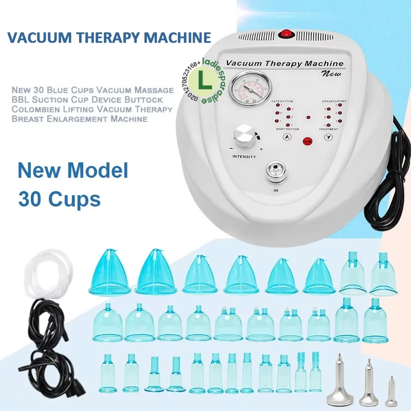 

New Vacuum Therapy Machine Breast Enhancer Massager Cup Enlargement Vacuum Pump Lifting Body Slimming, Upgraded 30 Cups