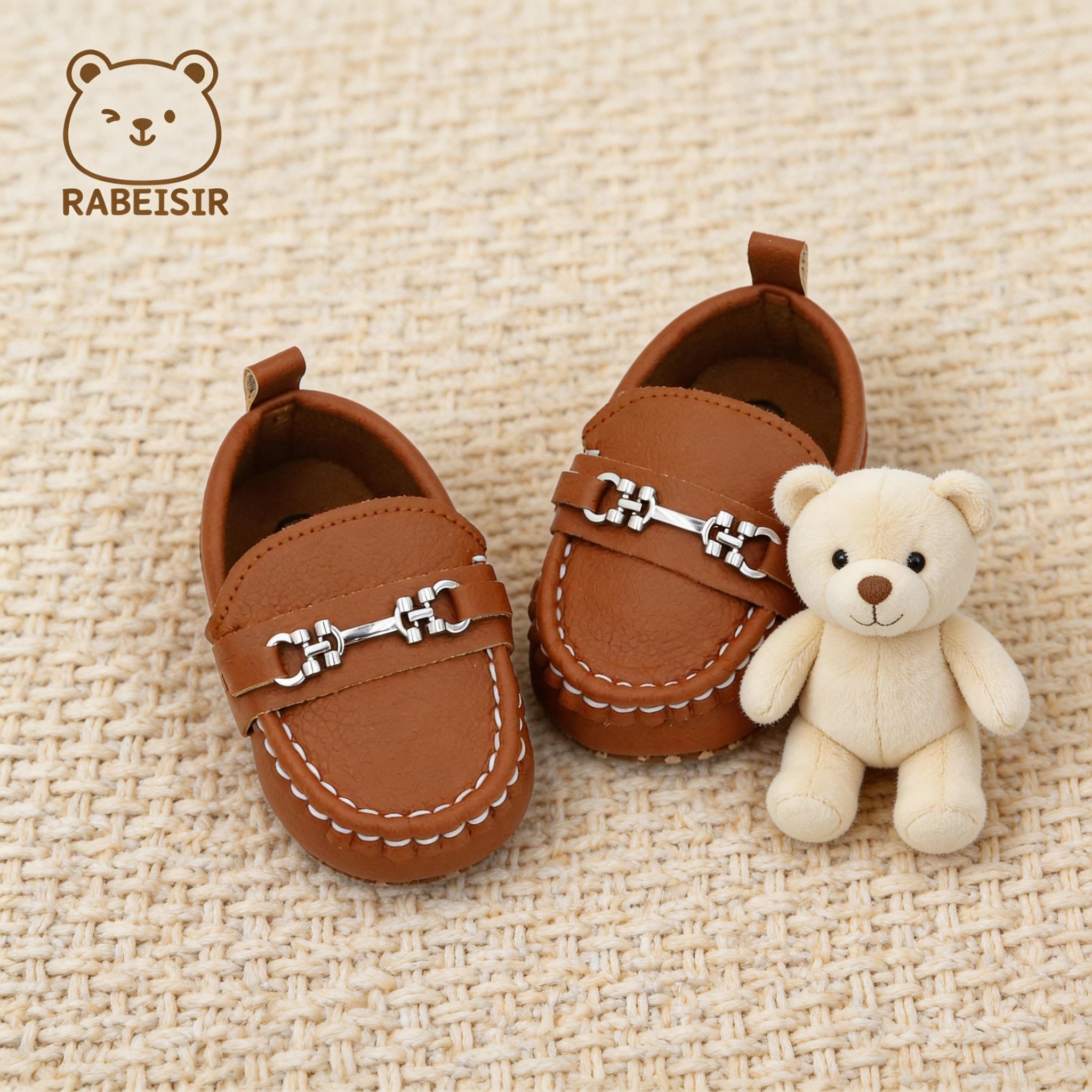 RABEISIR Baby Loafers Boys Girls Casual Shoes Infant First Walkers Soft Sole Slip On Toddler Dress Shoes 0-18M