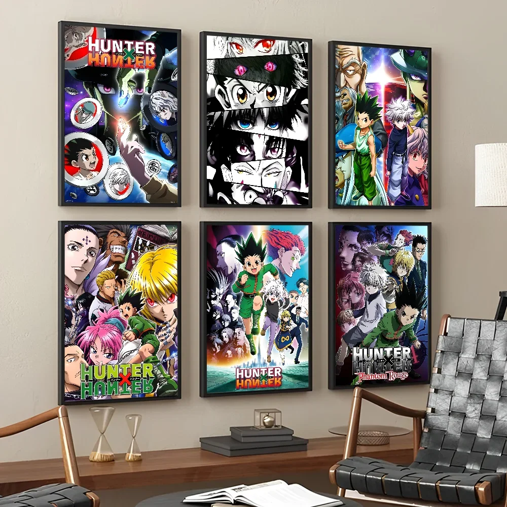 

Hunter X Hunter Manga Anime Anime Posters Sticky Whitepaper Sticker DIY Room Bar Cafe Kawaii Room Decor