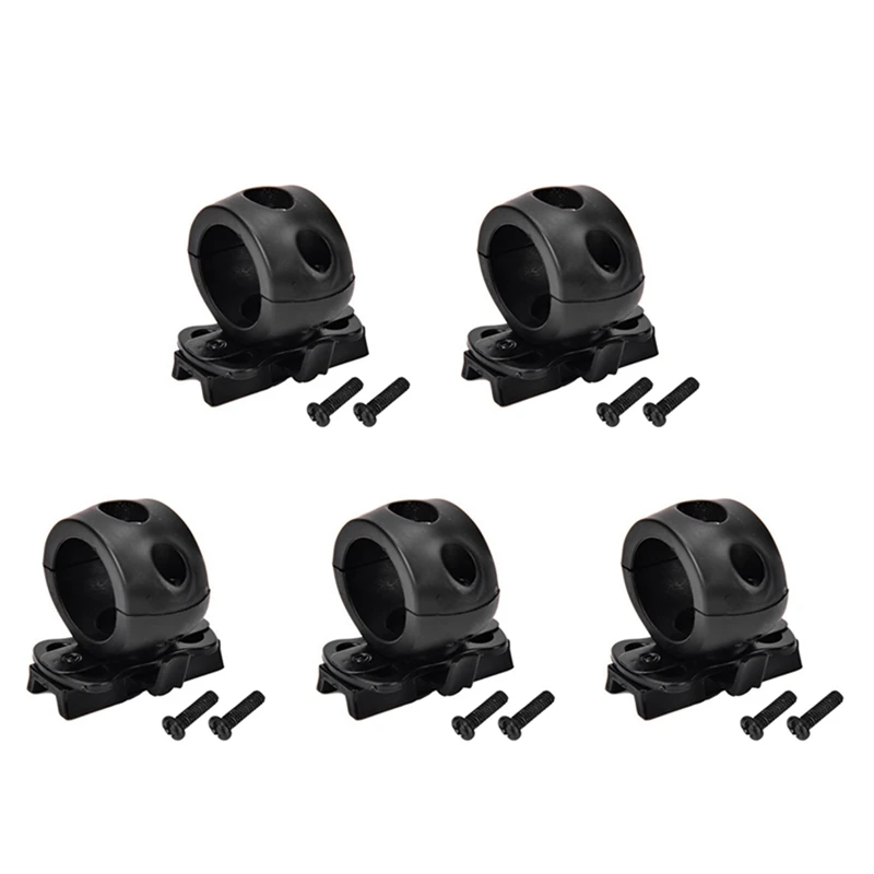 

5X Quick Release Flashlight Clamp Holder Mount For Fast Helmet Universal (FAST, MICH, IBH, Etc. With Rail Helmet) Black