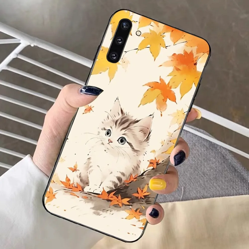 Autumn cat Phone Case For Redmi Note 4 X 5 A 6 7 8 T 9 9S 10 11 11S 11Epro Poco M3 pro