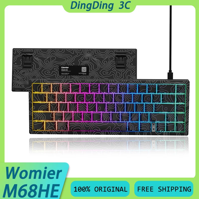 Womier M68he Ultra Magnetic Switch Keyboard Long Endurance Low Noise Aluminum Alloy 8k Return Custom E-sports Gaming Keyboard