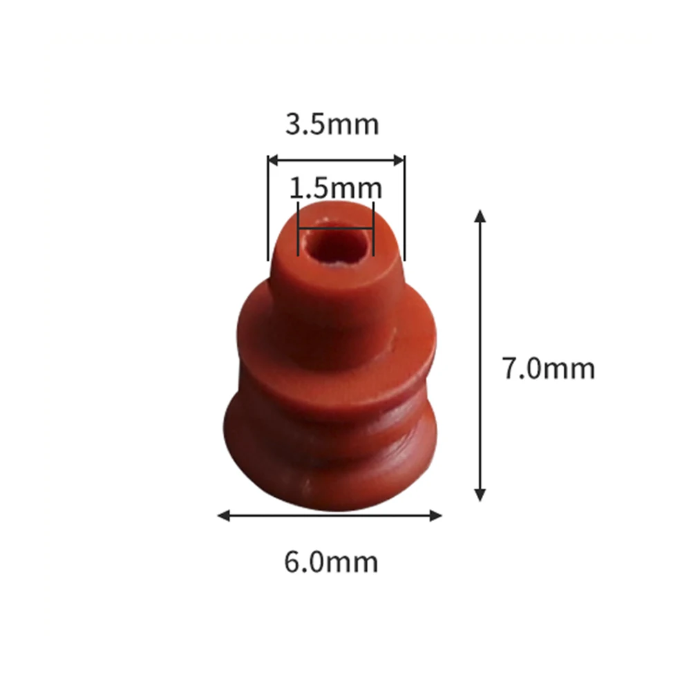 100 PCS 6mm DJ7163Y-2.2 Automotive Waterproof Sealing Wiring Plug Wire Harness Sealing Silicon Rubber Waterproof Plug 281934-3