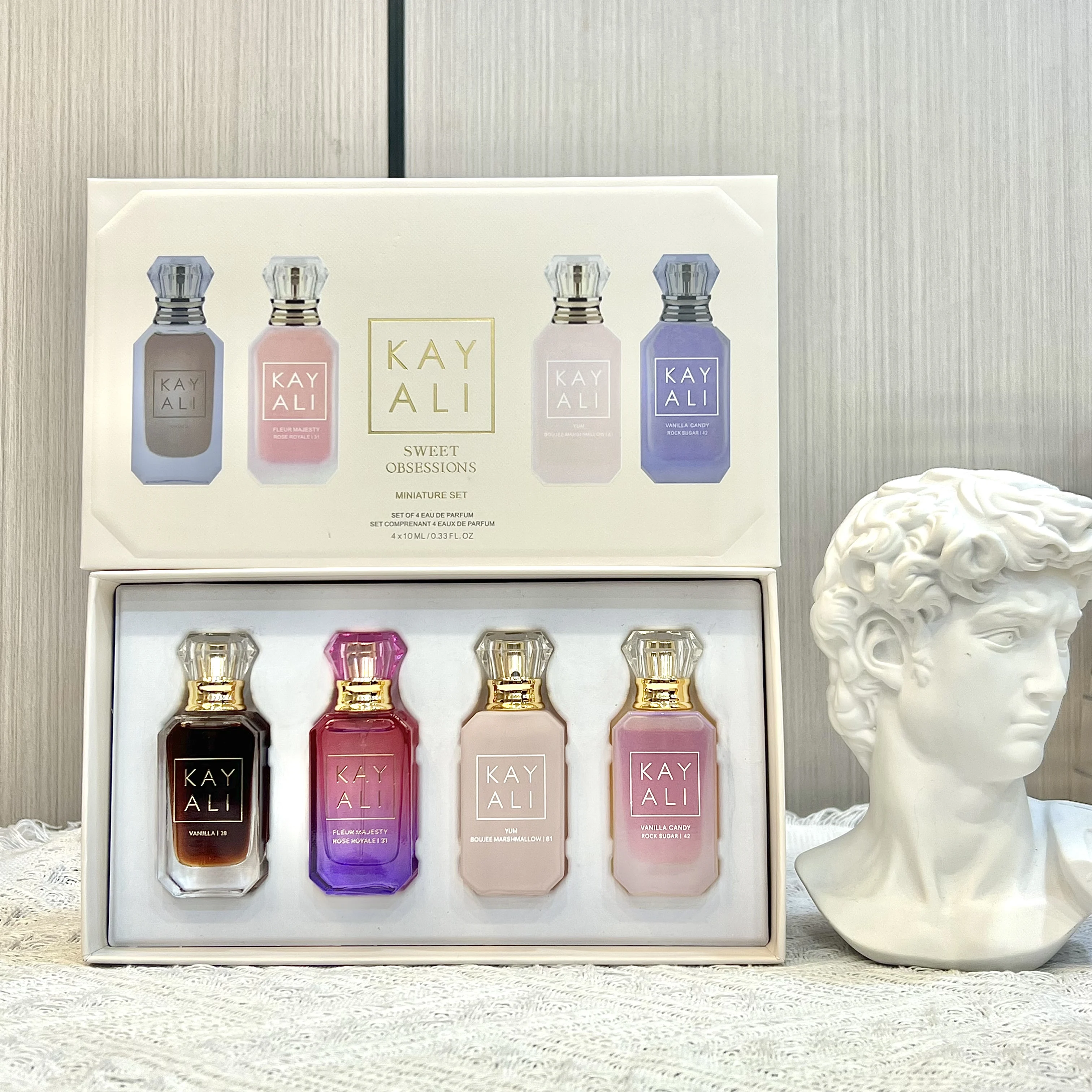 KAYALI 4x10ml Mini Parfum Set Vanille Oudh Bloemig Fruitig Oriëntaals Langdurig Unisex Eau De Parfum Reisset Luxe - afbeelding 1