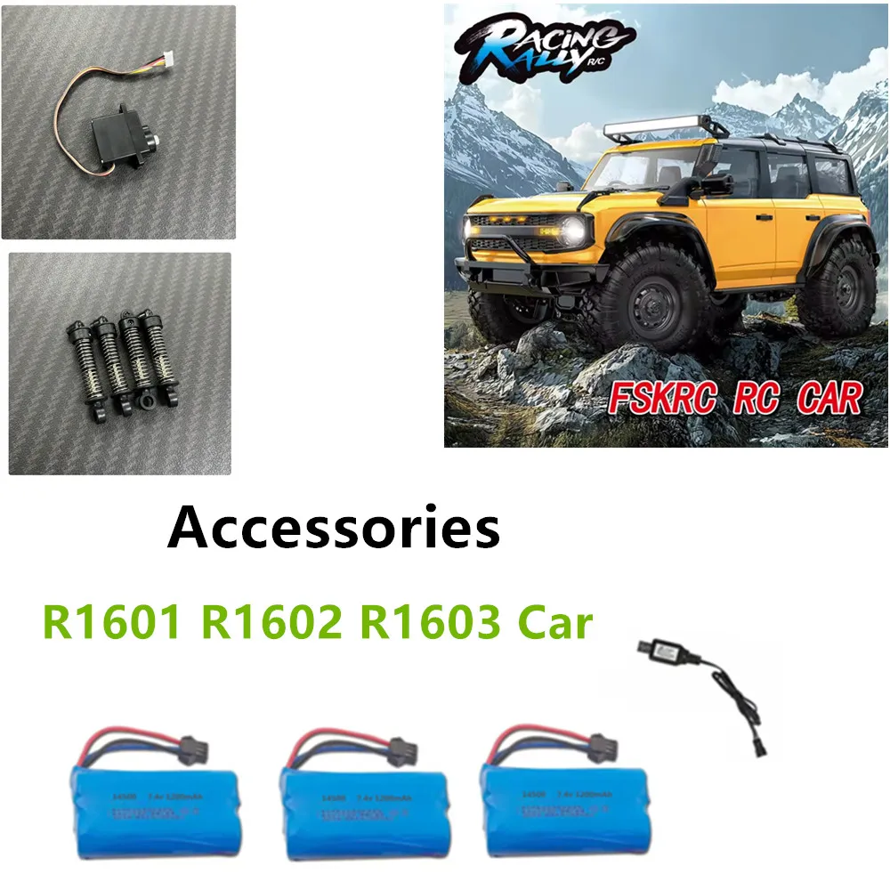 R1601 Battery  14500 7.4v 1200mAh Use For R1601 RC Car Battery R1602 R1603 Parts Battery SM-3P Plug