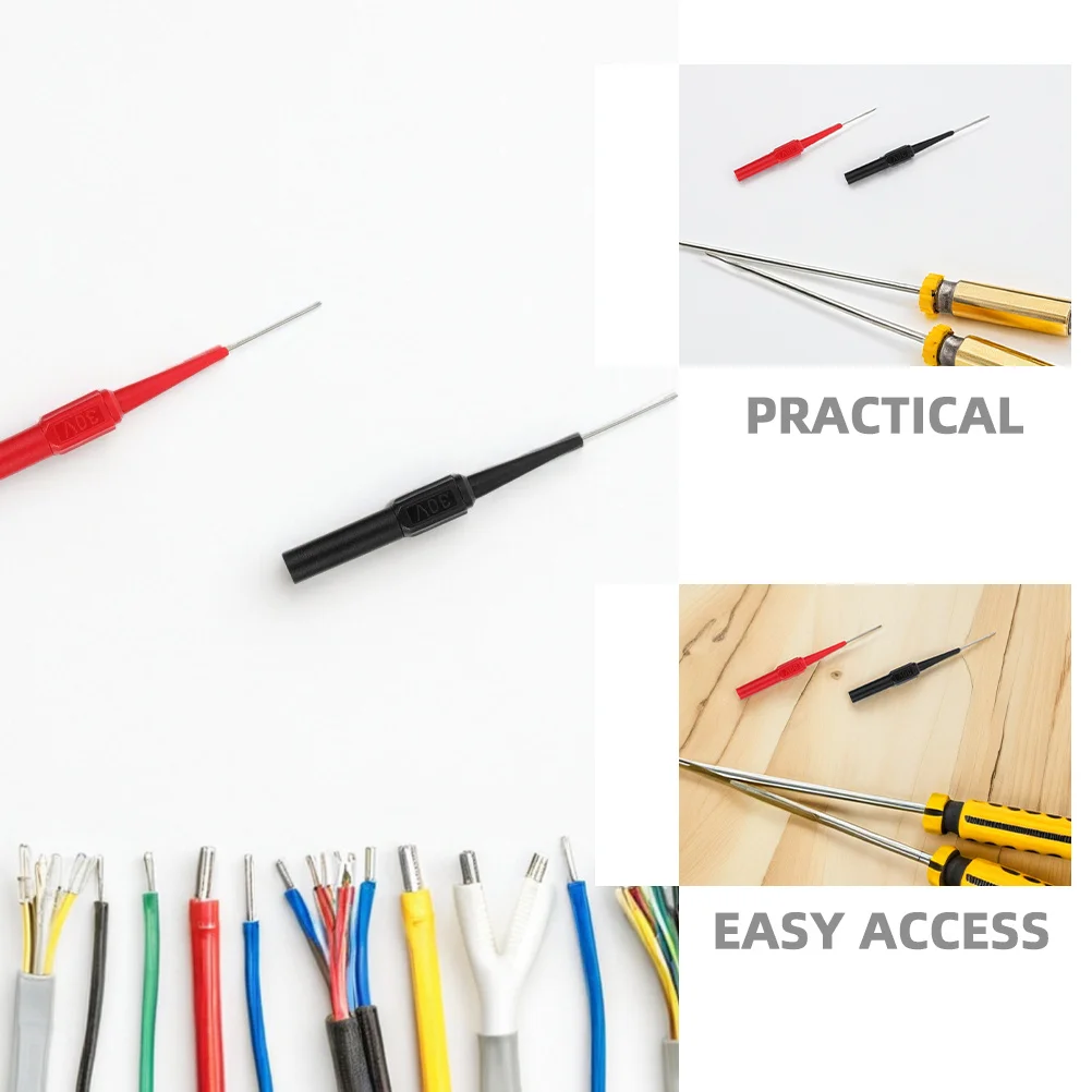 Sondes de Test de perçage multimètre, aiguille Fine, fil pliable, outils de Diagnostic électrique, réparation automobile de haute précision, 20 pièces