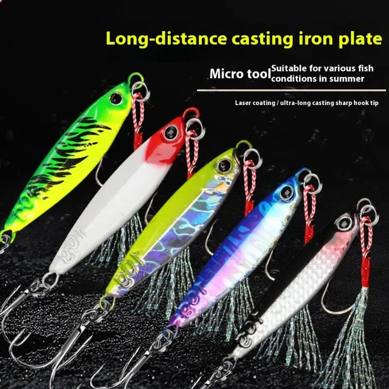 5 pçs gabarito iscas de pesca baixo isca de pesca pesos peixe metal gabaritos iscas de água salgada gelo isca artificial jigging isca 7/10/15/20/30g