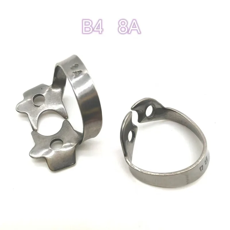 B4 8A Clip Laboratory Rubber Dam Clip Stainless Steel Material Butterfly Perforated Clip