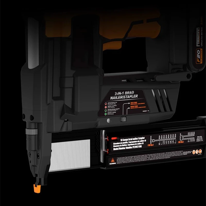 20V Max Cordless 18-Gauge Brad Nailer with 2.0Ah Battery and Charger Lithium Battery Nail Gun