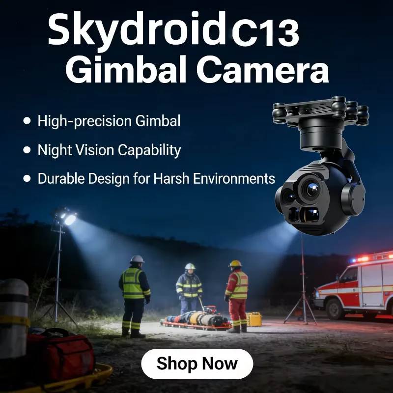 Skydroid C13 High-Definition Multifunctional Three-Light Gimbal 30x Zoom ALTarget Locking Three-Axis Stabilization Camera