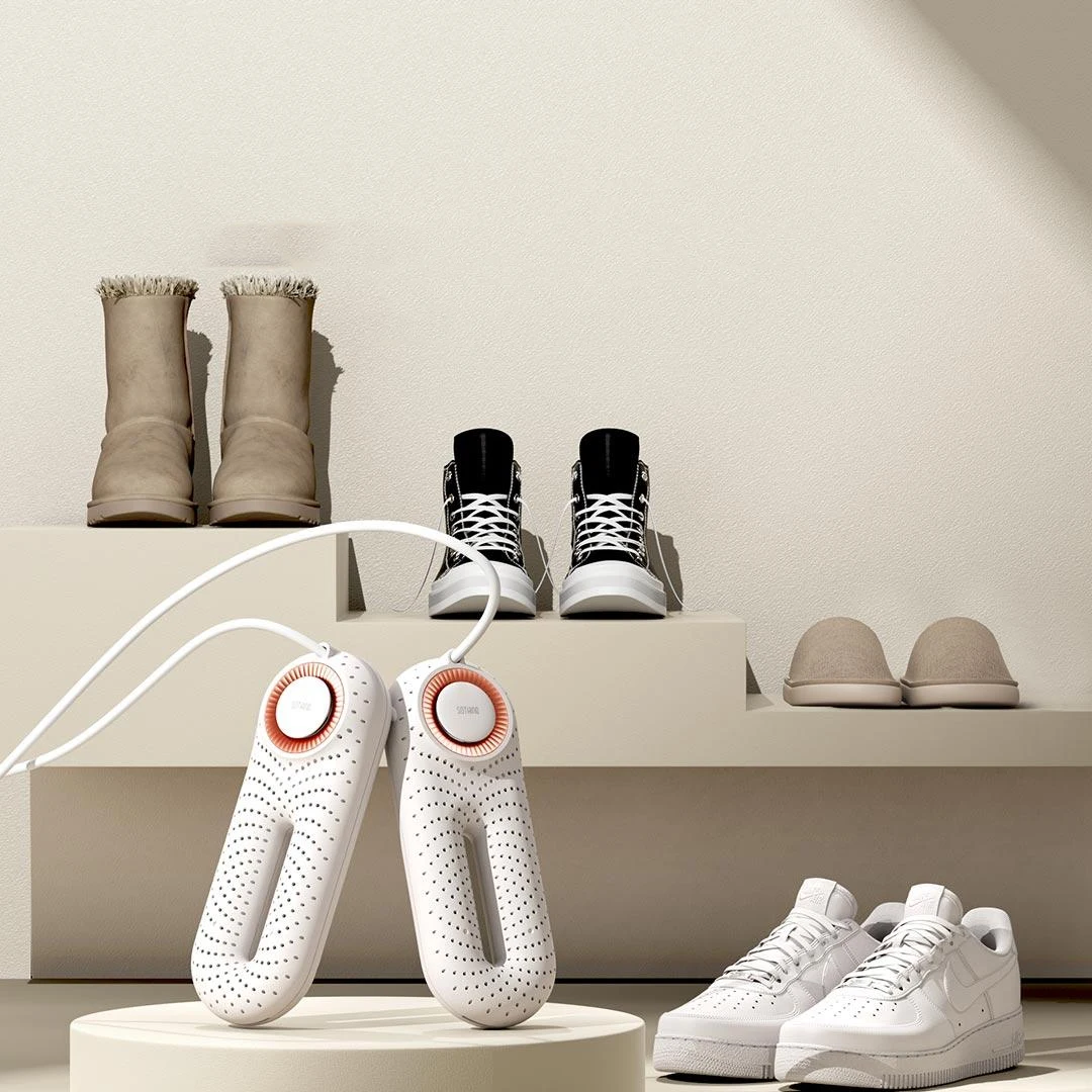 Sothing ZERO Scarpe Asciugatrice Pro 220V Portatile 3 Marce Temporizzazione Luce Viola Antibatterica Turbina Riscaldatore PTC 55 °   Tmperatura costante